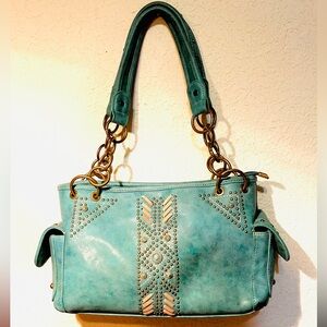 Studded Teal Montana West Handbag